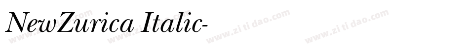 NewZurica Italic字体转换